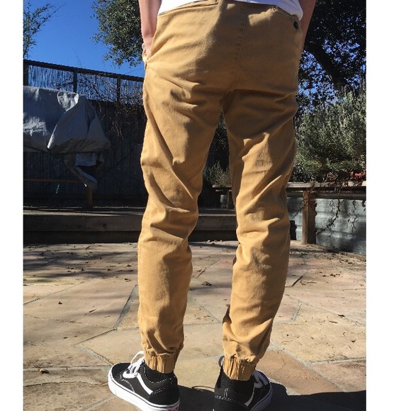 Twill Khaki Joggers - Picture 7 of 7